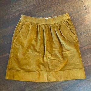 J crew corduroy pull on skirt